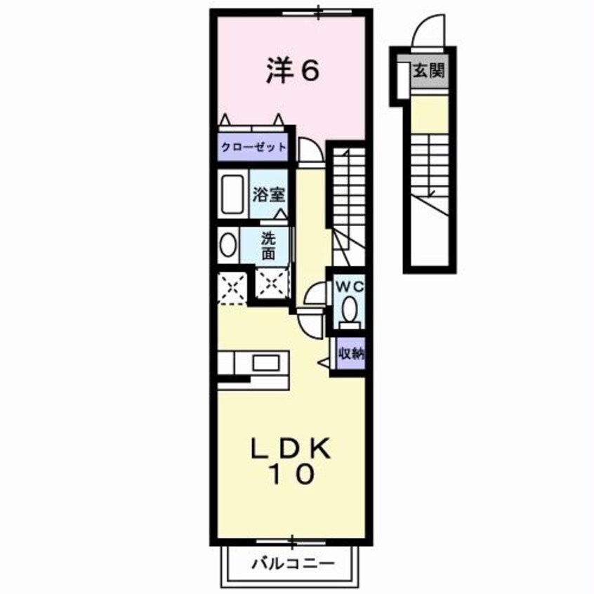 間取図 フラット古鷹