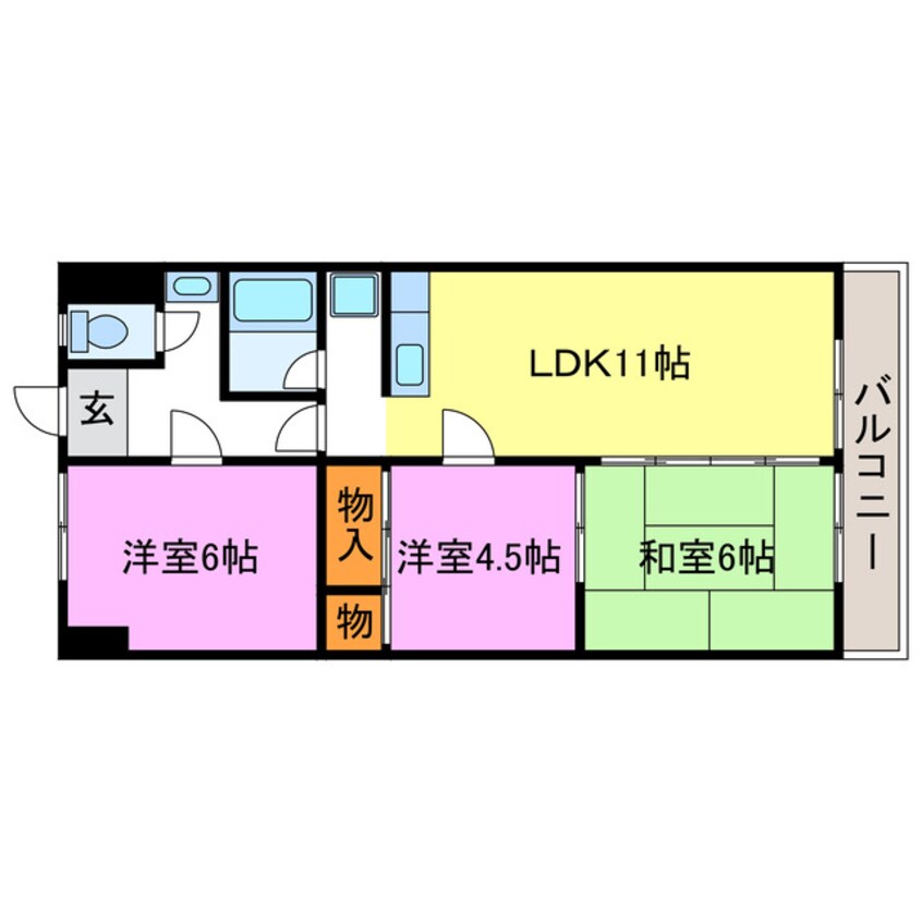 間取図 コテージ千秀水口