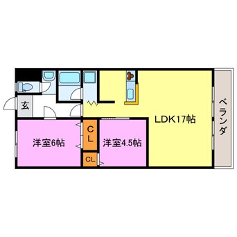 間取図 コテージ千秀水口