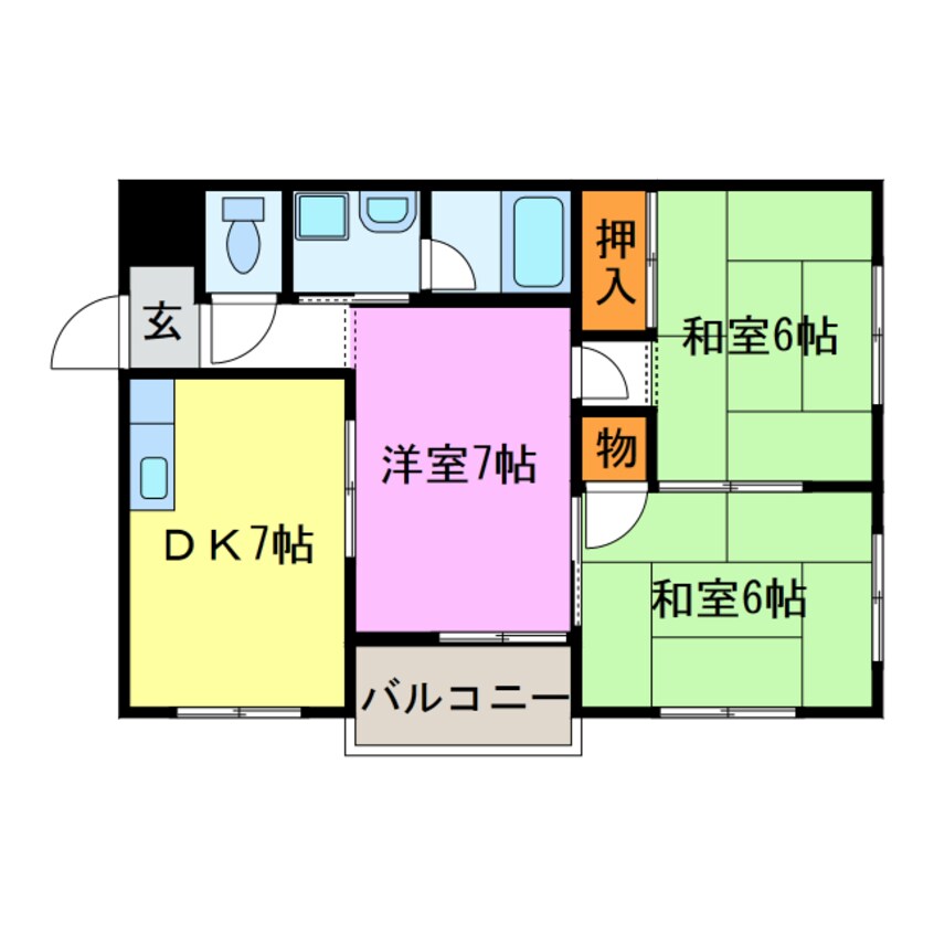 間取図 シャトウ名坂マンション