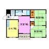 シャトウ名坂マンション 3DKの間取り