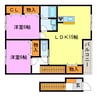 リトルアグリン 2LDKの間取り