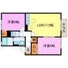 ラグージュ 2LDKの間取り