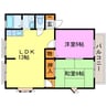 Ｂ・コーポ水口 2LDKの間取り