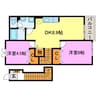 アルモニーメゾンⅠ 2DKの間取り