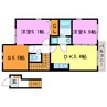 ファインラック 2DK+Sの間取り