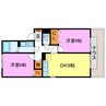 クラージュＡ・Ｂ 2DKの間取り
