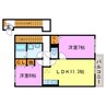 メゾンアルブル 2LDKの間取り
