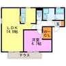 夢咲きの里A棟 1LDKの間取り