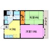セゾンルピア 2Kの間取り