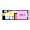 SunnyPark 1Kの間取り
