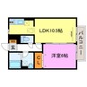 コージーコート 1LDKの間取り
