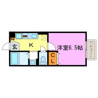 間取図 藤井ハイツ虫生野