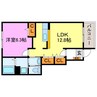 ロハス日野A･B 1LDKの間取り