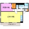 夢咲きの里B・C・F棟 1LDKの間取り