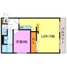 メゾン古城21 1LDKの間取り