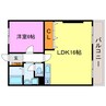 メゾン古城21 1LDKの間取り