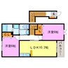 ハオス・リーリエⅡ 2LDKの間取り