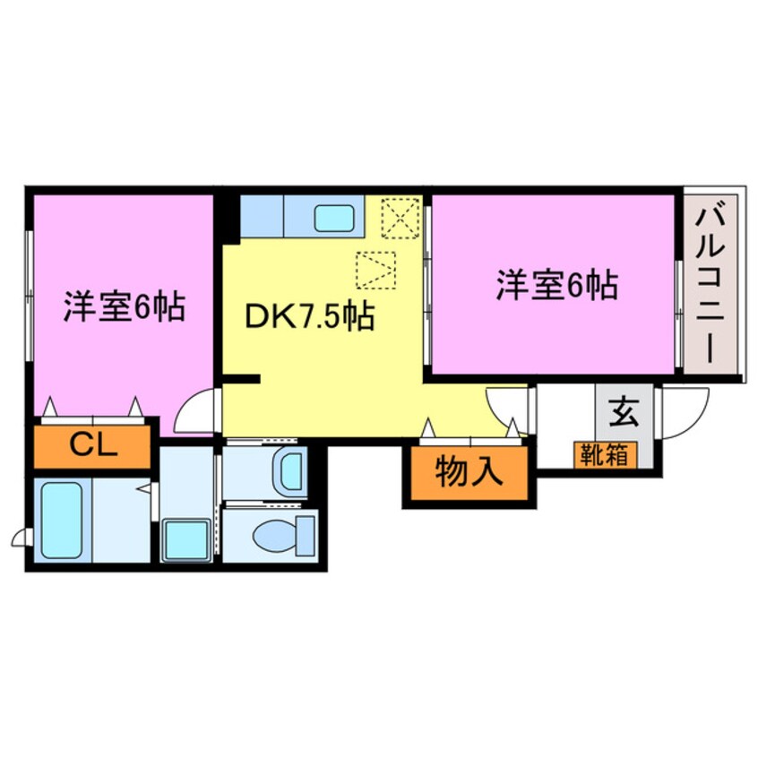 間取図 フォーリスト・リヴⅠ・Ⅱ