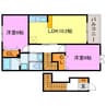 古城チェロ 2LDKの間取り