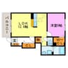 ルミエール日野Ⅰ 1LDKの間取り
