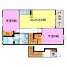 グランツェン シェーネ 2LDKの間取り