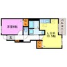 ルミエール日野Ⅲ 1LDKの間取り