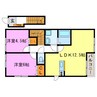 ブセナテラス２番館 2LDKの間取り