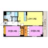 プランドール悠 2LDKの間取り