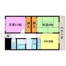 サンビレッジ岡﨑 2DKの間取り