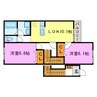 フローラルコートＤＳ 2LDKの間取り