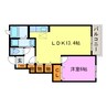 サンヴェルジェ 1LDKの間取り