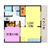 East　Grove 1LDKの間取り