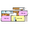 寺庄フォレストハイツ 2LDKの間取り