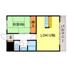メゾン華 1LDKの間取り