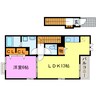 ポル　デマン 1LDKの間取り
