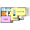 Belle Casa Ⅱ 1LDKの間取り