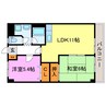 アスリート 2LDKの間取り