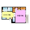 甲西グリーンハイツ 1DKの間取り