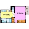 甲西グリーンハイツ 1DKの間取り