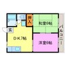 しげのぶ壱番館 2DKの間取り