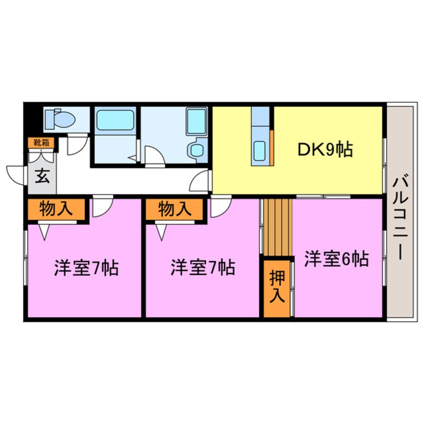 間取図 コテージ千秀石部