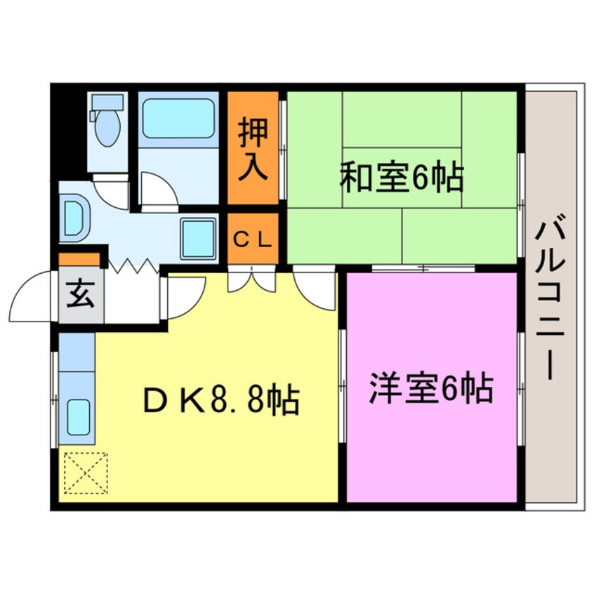 間取図 コーポＳＡＷＡＤＡ