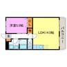 ステイツアルク 1LDKの間取り