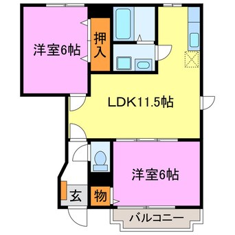 間取図 ヴァンベールＭⅠ・Ⅱ