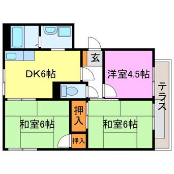 間取図 メゾンベゴワードA・B