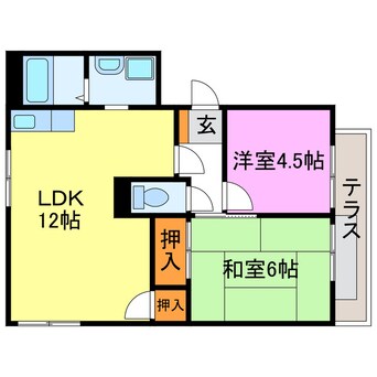 間取図 メゾンベゴワードA・B