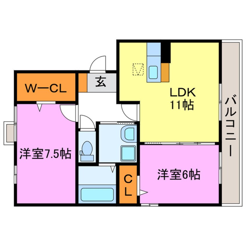 間取図 メイプルコート