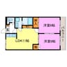 フィールドビレッジ 2LDKの間取り