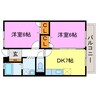 ハイツひまわり 2DKの間取り